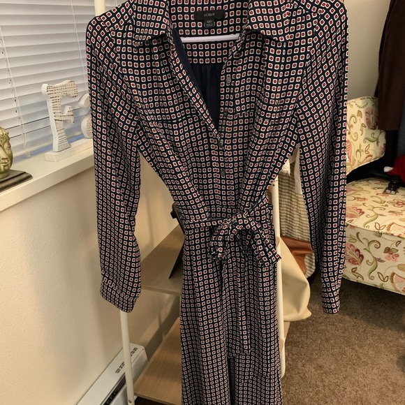 J.CREW Button-front dress in geometric print size 00 - Picture 2 of 5